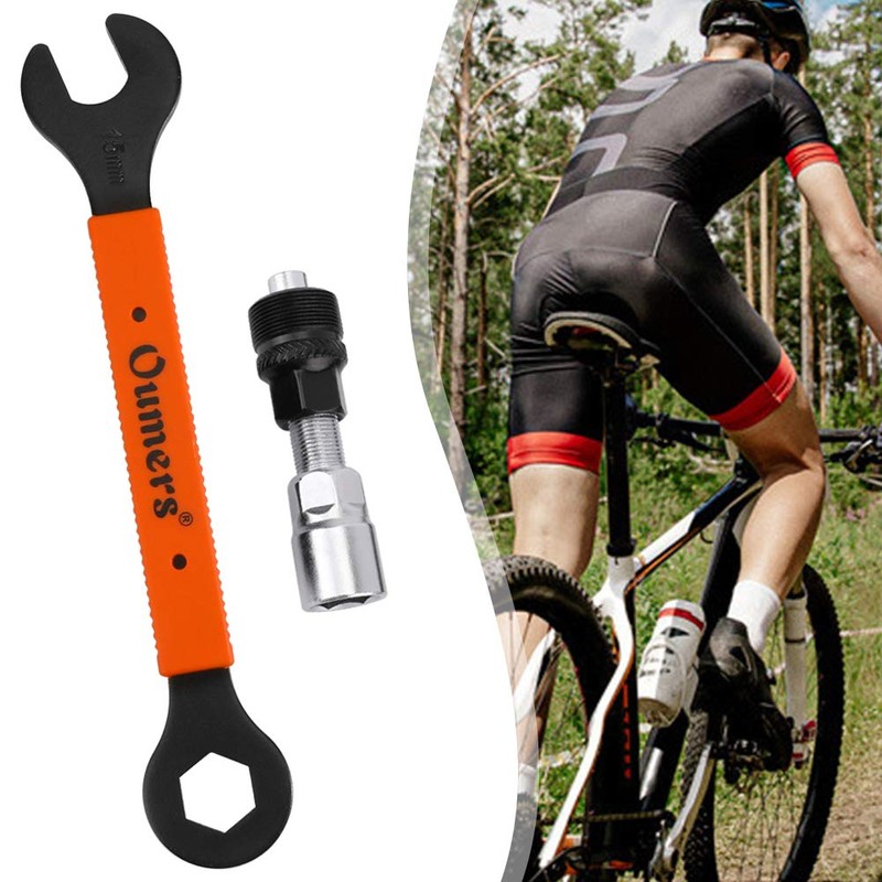 Oumers Bicycle Crank Extractor Puller, Bike Crank Removal Tool Fit