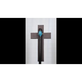 Rustic Western Colorful Pebbles With Bible Scriptures Faith Hope Love Wall Cross