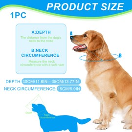 Dog Cone Collar, Soft Dog Cat Recovery Collar Adjustable Mesh Cone Collars Anti- Bite Elizabethan Collar Breathable Pet Protective Neck Cone E-Collars for Cats Small Dogs After Surgery