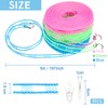 Jogoico Pack of 3 Clothesline, Windproof, 5 m Nylon Washing