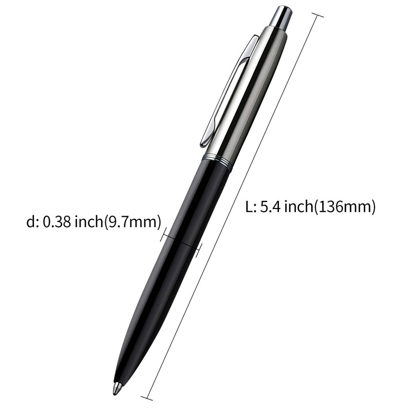 ChaoQ Ballpoint Pen, 3 Pcs Retractable Metal Ballpoint Pens, for