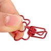 100pcs Binder Clips Black Red Cute Cartoon Flower Shape Metal