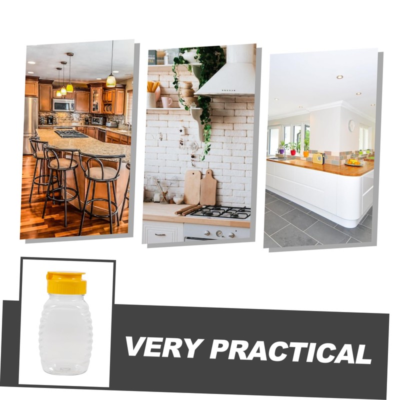Kisangel Sets Multi-Purpose Squeeze Bottles Honey Jars Dispenser for Condiments