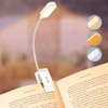 Gritin 16 LED Rechargeable Book Light for Reading in Bed,Eye Caring 3 Color Temperatures,Stepless Dimming Brightness,80 Hrs Runtime Small Lightweight Clip On Book Reading Light for Kids,Studying-White