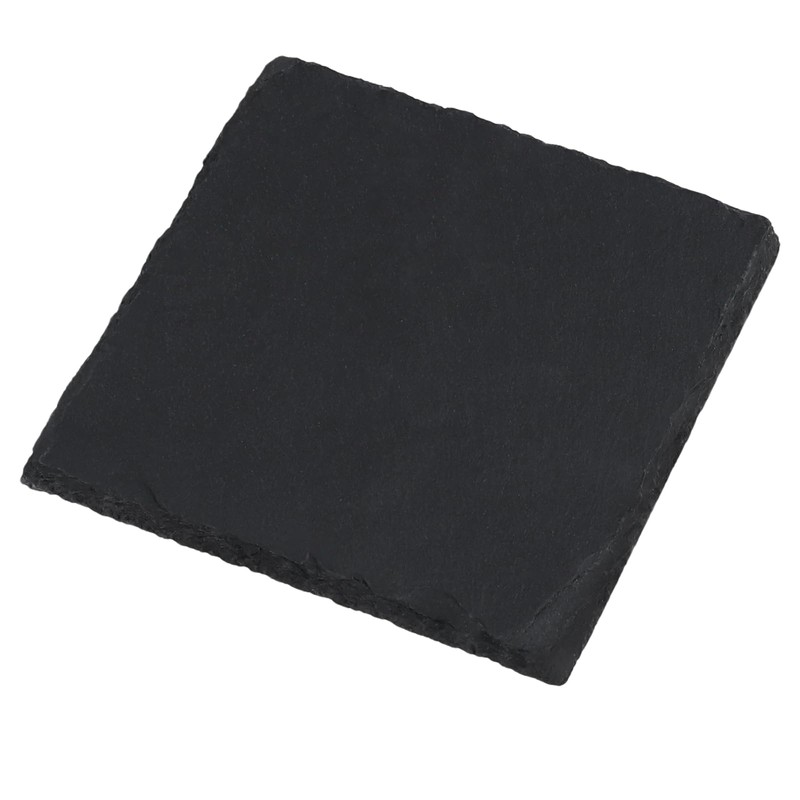 MOUYAT 30 Pack 4x4 Inch Black Slate Plates, Square Slate