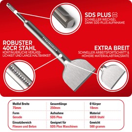 Schwabenbach® Professional Bit Holder Long 500 mm 1/4 Inch Extension - Bit Shank for Bits with Notch made of Solid Metal