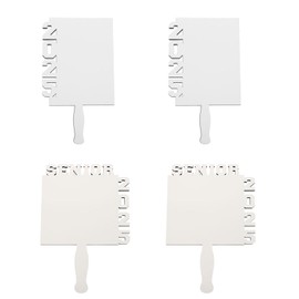 LOGOFUN 4pcs Graduation Sublimation Photo Frame Blank Sublimation Graduation Fans DIY Grad Handheld Picture Frame Heat Transfer 2025 Grad Photo Frame Fan