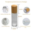 12Pcs 10ml Glass Roll On Bottle with Bamboo Lid for