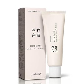 Protector solar de arroz coreano SPF 50+ de amplio espectro PA++++, 1.7 oz | Sin yeso blanco, fórmula mineral ligera, probióticos, todo tipo de piel