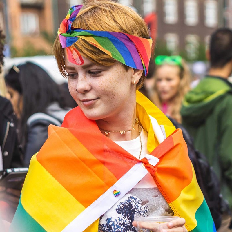 TRIXES Rainbow Bandana - Rainbow Gifts - LGBTQIA2s+ Cotton Bandana