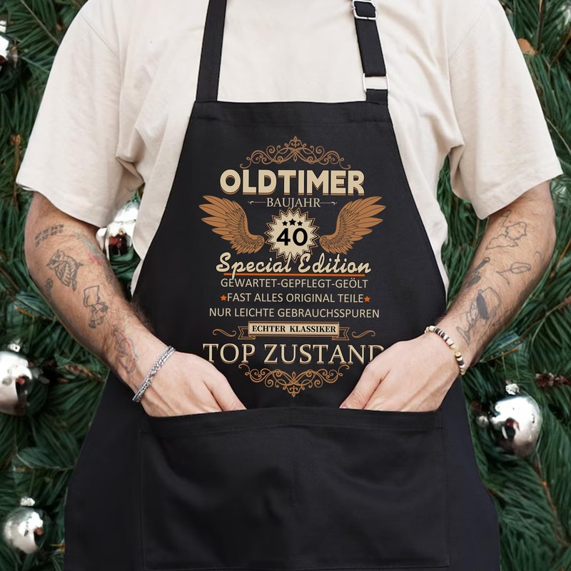 Barbecue Apron 40th Birthday Man Kitchen Apron as Gift for