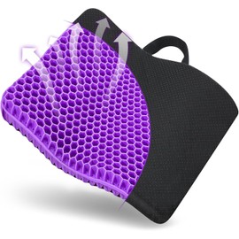 Cojín de Gel Multifuncional,Doble Espesado, cojin Silla de Apoyo Transpirable para aliviar el Dolor de ciática y coxis, cojín de Gel para Coche, hogar, Oficina