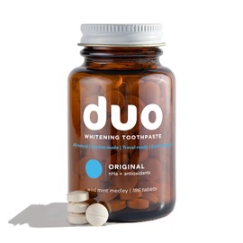Duo Natural Whitening Toothpaste Tablets | Nano-Hydroxyapatite (nHa) to Remineralize & Reduce Sensitivity | Sustainable & Plastic Free | Dentist Created | Wild Mint Medley - 1 Bottle / 186 Tablets