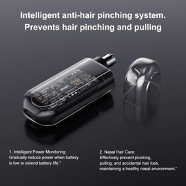 Waterproof Rechargeable Ear and Nose Hair Trimmer for Men, Painless & Quiet