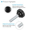 CoCud Knurling Clamp Knob M6 x 25mm Male Thread 21mm