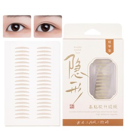 DayaEmmoTQ Double Eyelid Tape - Ultra Fine Nude Natural Low Profile Double Layer Tape Strong Easy to Apply Waterproof Double Sided Strong Double Eyelid Tape (S)