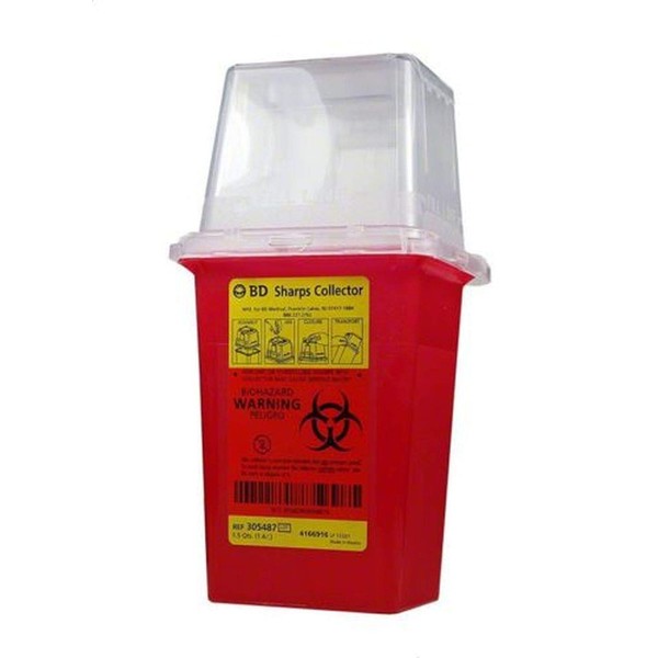 B-d Dual Access Sharps Containers 1.5 Quart Red - Model
