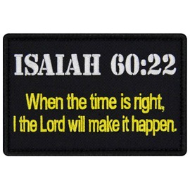 EmbTao Tactical Isaiah 60:22 Patch Badge Morale Applique Embroidered Fastener Hook & Loop Emblem