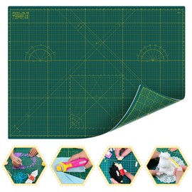 Cutting Mat A0 around 36" x 48", Self Healing cutting mat Double Sided 5-Ply Cutting Mats for Crafts, Fabric, Sewing, Quilting, Workbench, Scrapbooking, Projects, Green/Green -Shiny Merry