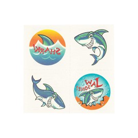 Fun Express Shark Tattoos (6 dozen) Party Favors, Apparel Accessories, Temporary Tattoos