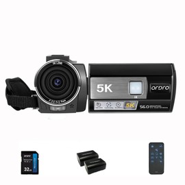 ORDRO ORDRO 5K Video Camera Camcorder WiFi Night Vision Vlogging Camera for YouTube, 4K Camera 56MP 18X Digital Zoom Video Camera with Remote Control, 32G Card & 2 Batteries