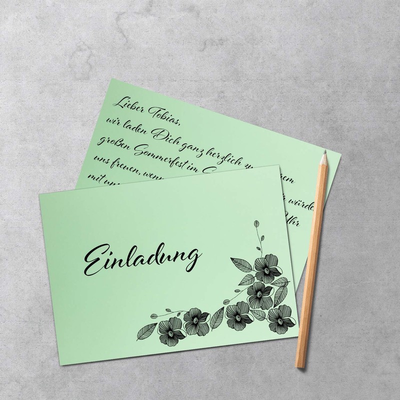 50 sheets DIN A5 paper - mint green - 120gr
