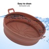 2PCS Fryer Silicone Liners Round 21cm Diameter with Handle Fryer