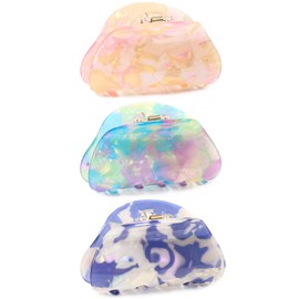 Jayongnee clip Pinzas Para El Pelo Para Mujer, Pinzas Para El Pelo De Concha Para Cabello Fino, Diseño Francés, Pasadores Acrílicos Para El Pelo Con Accesorios Para El Cabello Estampados Para Mujeres Y Niñ