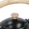 La Cafetière LCWHKETBLK Black Whistling Kettle with Wooden Handle, 1.6L,