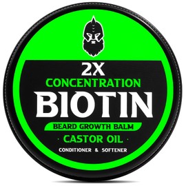 First Melody Beard Balm, 2X Thickening Biotin, with Castor Oil and Argan & Jojoba Oils, Promotes Beard Growth, Styles, Strengthens & Softens Beards & Mustaches, 2 Ounce, Vanilla, Cedar, Orange