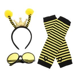 BESTOYARD 1 Set, Bee Headband, Honey Headband, Kigurumi Set, Tentacles, Hair Band, Antenna, Headband, Yellow, Sunglasses, Ladybug, Costume, For Women