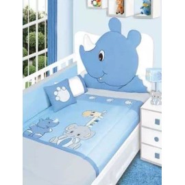 BabyBaby Set De Edredón Para Cama Cuna Corral Modelo Rino Gold