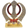 myra Inc Golden Color Khanda with Stones Studded on it for Home Temple or car Dashboard