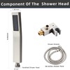 High Pressure Brass Handheld Shower Head,Square Shower Head with Wall