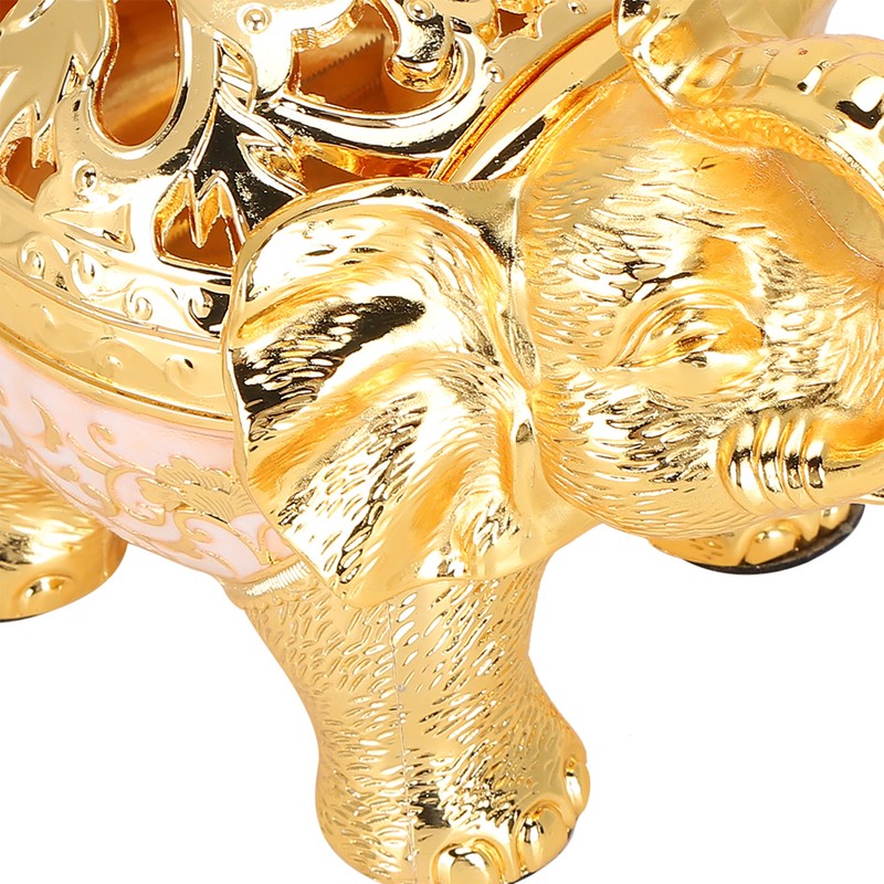 Elephant Shaped Incense Burner Aromatherapy Ornament for Living Room Entryway