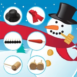 MinnARK Sports Build Your Own Snowman Kit: Snowman Accessories/Decorations for Outdoor/Winter/Holiday Play, Fun for Kids, Families