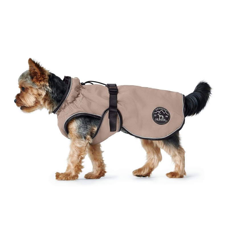 Hunter Uppsala Water Resistant Reflective Dog Coat 30 Taupe
