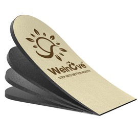 Heel Lift Inserts for Uneven Legs - (for One Foot) Welnove 4 Layers Adjustable Orthopedic Shoe Lifts for Women Men Leg Length Discrepancy, Heel Spur Pain - Increasing 1/4" 1/2" 3/4" 1 Inch, Medium