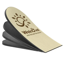 Heel Lift Inserts for Uneven Legs - (for One Foot) Welnove 4 Layers Adjustable Orthopedic Shoe Lifts for Women Men Leg Length Discrepancy, Heel Spur Pain - Increasing 1/4" 1/2" 3/4" 1 Inch, Medium