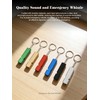CHADWICK Multicolor Bear Bells with Whistle, Includes Matching Emergency Whistle,