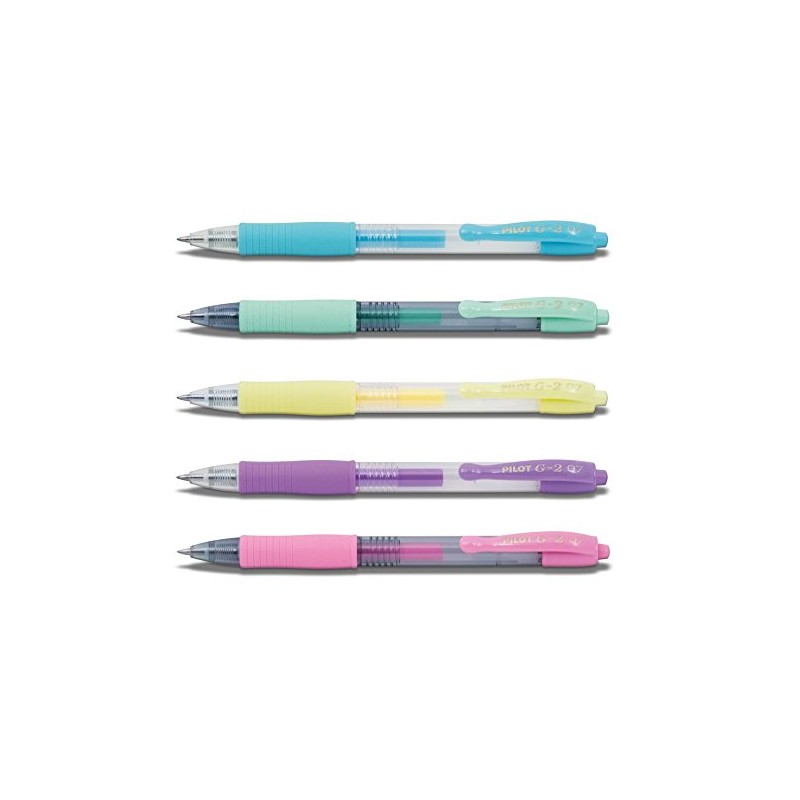 5 G2-7 Pastel Blue, Green, Yellow, violett, pink