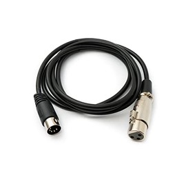 System-S Audio Cable 150 cm XLR 3-Pin Female to DIN 5-Pin Male Adapter in Black