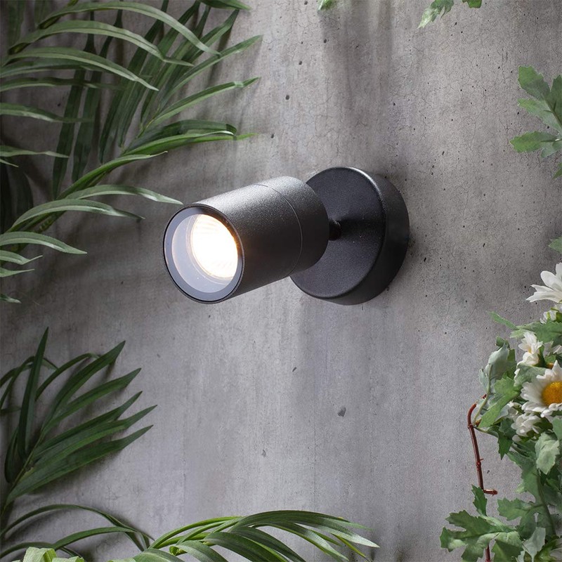 LITECRAFT Kenn Spotlight Outdoor Wall or Ceiling Adjustable GU10 Fitting