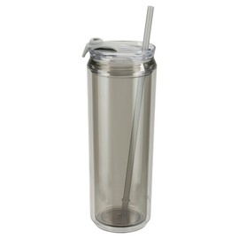 COOL GEAR 3-Pack 22 oz Modern Tumbler with Reusable Straw | Dishwasher Safe, Cup Holder Friendly, Spillproof, Double-Wall Insulated Travel Tumbler | Solid Cool Grey Pack