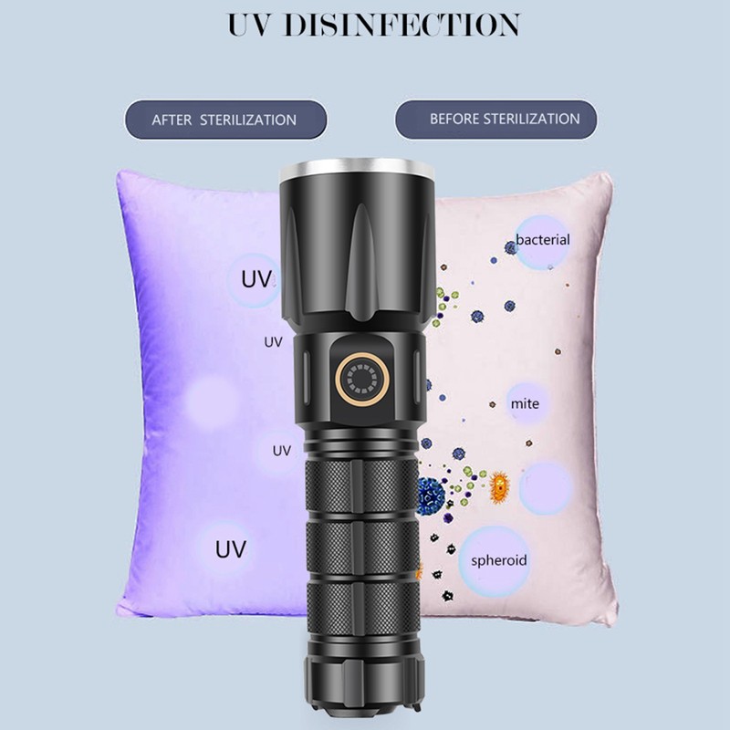 UV Flashlight Black Light Flashligh 4 Core 15W for Pet
