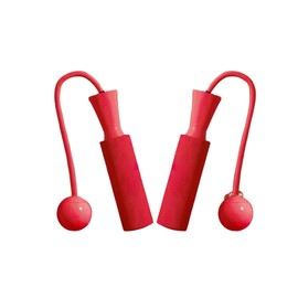 KiwiPower Ropeless Skipping Rope, Cordless Skipping Rope with 30 mm Weighted Balls, Adjustable Wireless Fitness Rope for Men, Women, Children, Indoor & Outdoor Training (Red)