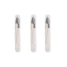 Stainless steel scissors with protective cover that prevents thread cutting scissors sharp and wedge-resistant, hand-sewn sewing tools, multi-functional scissors for carrying (white 3-piece set)