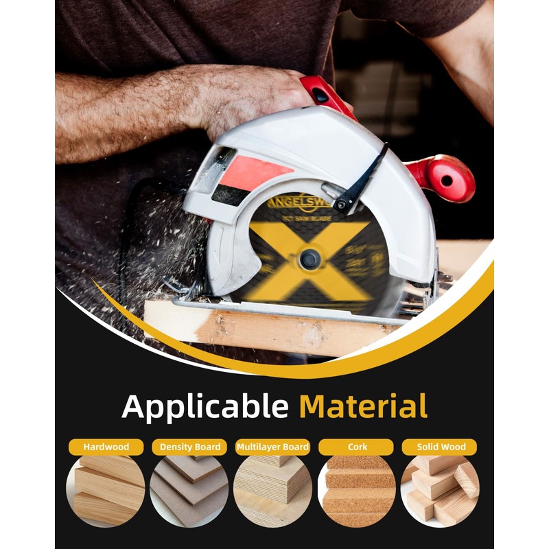 ANGELSWORD 5-1/2 Inch Circular Saw Blade 24T for Framing&48T for