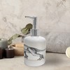 Lunarable Modern Soap Dispenser and Toothbrush Holder Set, Dinosaur Sketch