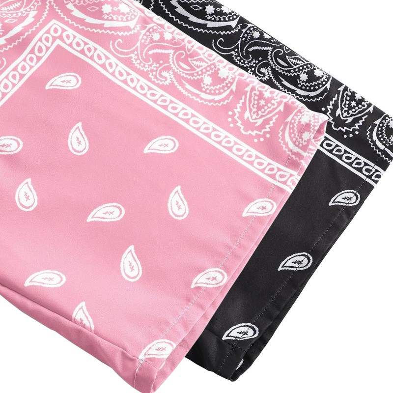 Eymitory Boy's 2 Pack Summer Boho Paisley Print Shorts Kids